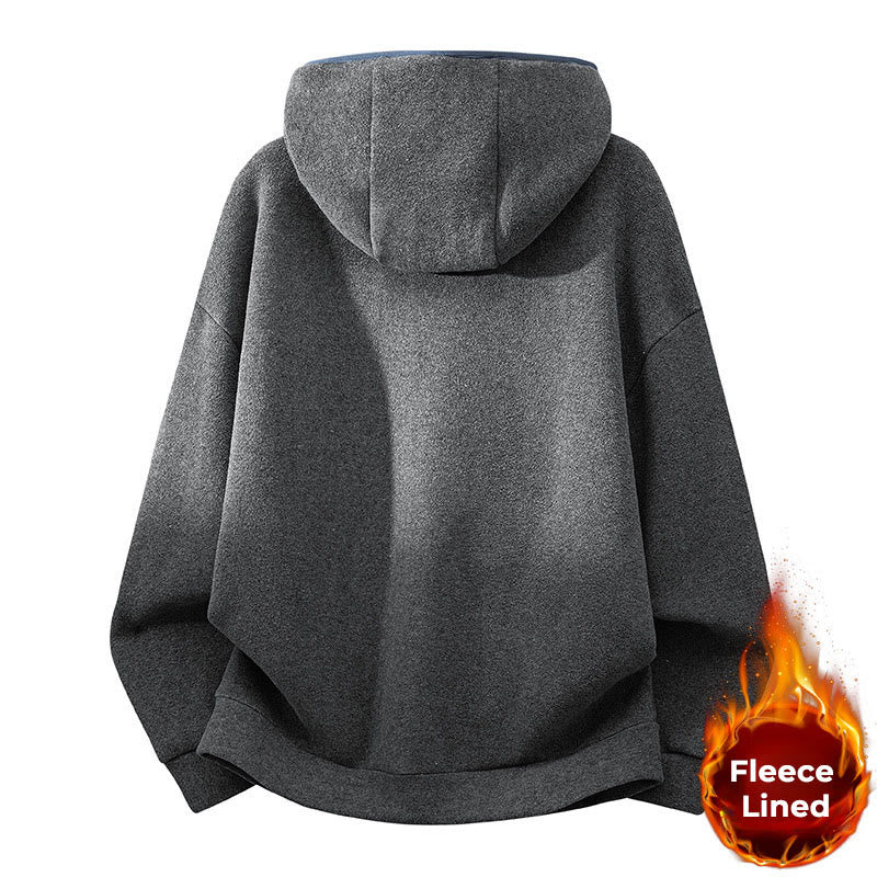 Buddha Stones Herbst-Winter-Hoodie mit Reißverschluss, Fleecefutter, langen Ärmeln und Baumwolle, Herren - image 12