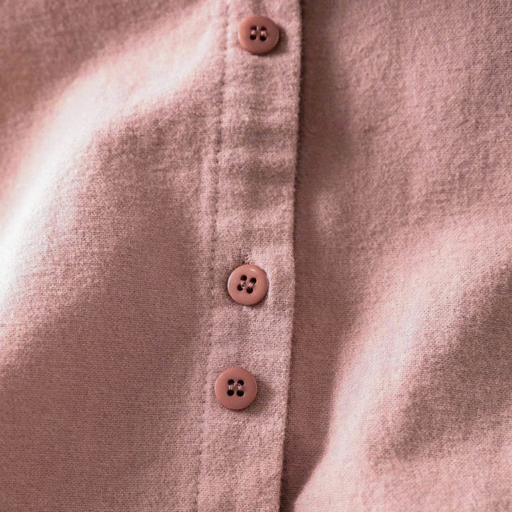 Buddha Stones Herbst Einfarbiges Langarm-Baumwollhemd mit Stehkragen und Knopfleiste, Stehkragen und Knopfleiste - image 10
