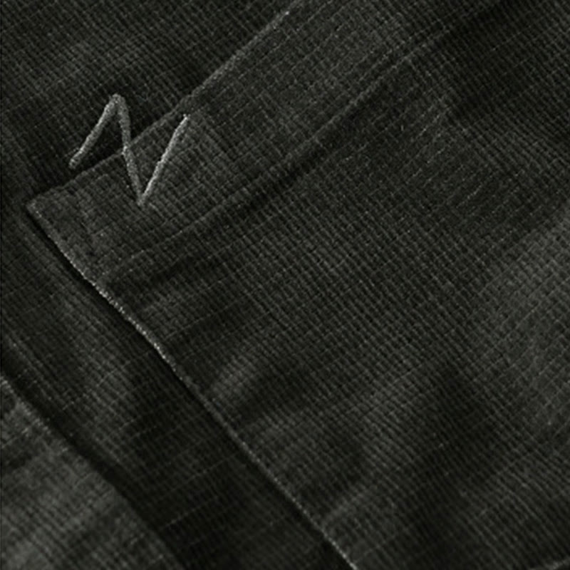 Buddha Stones Freizeit-Cordjacke für Herren, einfarbig, langärmelig, aus dicker Baumwolle, mit Taschen - image 5