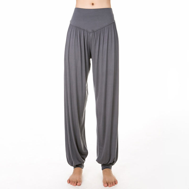 Buddha Stones Einfarbige, lockere Modal-Yoga- und Tanz-Haremshose - image 16