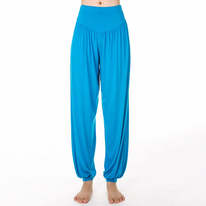 Buddha Stones Einfarbige, lockere Modal-Yoga- und Tanz-Haremshose - Tiefblau - US12, UK/AU16, EU44 (3XL) - image 19