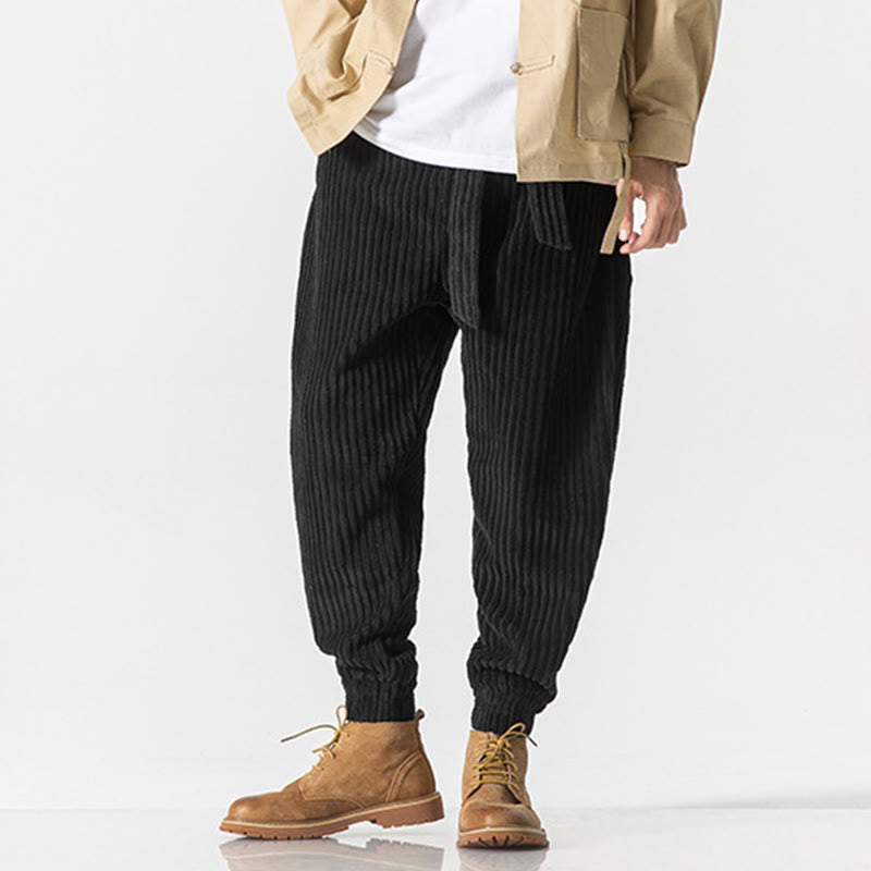 Buddha Stones Winter Cordhose für Herren, einfarbig, knöchellang, mit Taschen - image 23