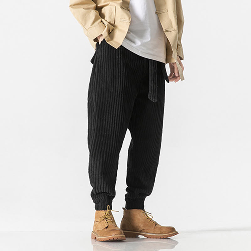 Buddha Stones Winter Cordhose für Herren, einfarbig, knöchellang, mit Taschen - image 22