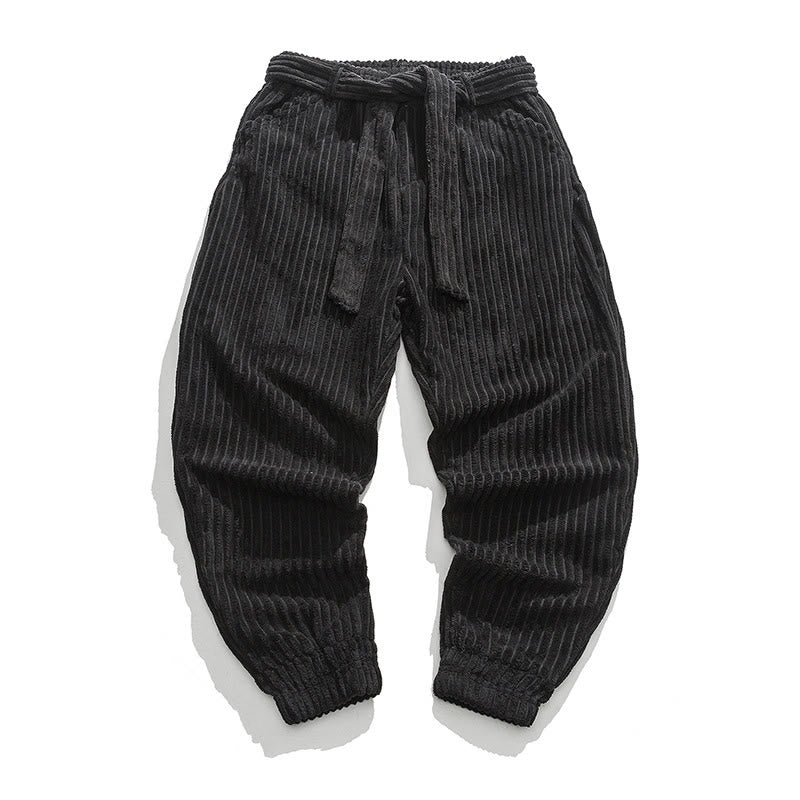 Buddha Stones Winter Cordhose für Herren, einfarbig, knöchellang, mit Taschen - Schwarz - US/ UK/AU46, EU56 (5XL) - image 15