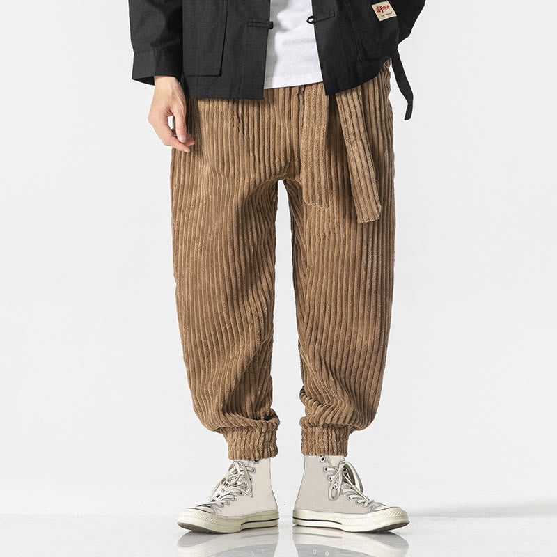 Buddha Stones Winter Cordhose für Herren, einfarbig, knöchellang, mit Taschen - image 25