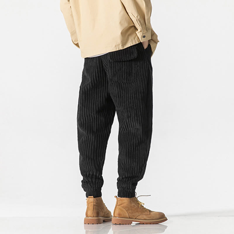 Buddha Stones Winter Cordhose für Herren, einfarbig, knöchellang, mit Taschen - image 21