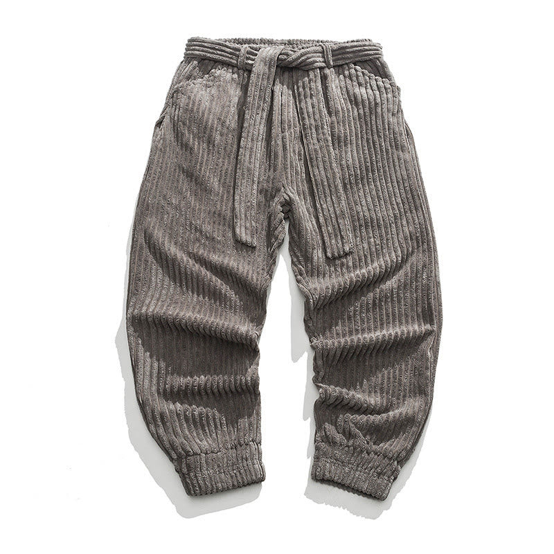 Buddha Stones Winter Cordhose für Herren, einfarbig, knöchellang, mit Taschen - Dunkelgrau - US/ UK/AU46, EU56 (5XL) - image 1
