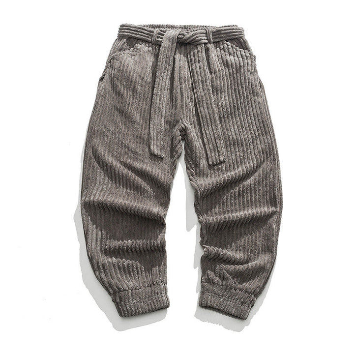 Buddha Stones Winter Cordhose für Herren, einfarbig, knöchellang, mit Taschen - Dunkelgrau - US/ UK/AU46, EU56 (5XL) - image 1