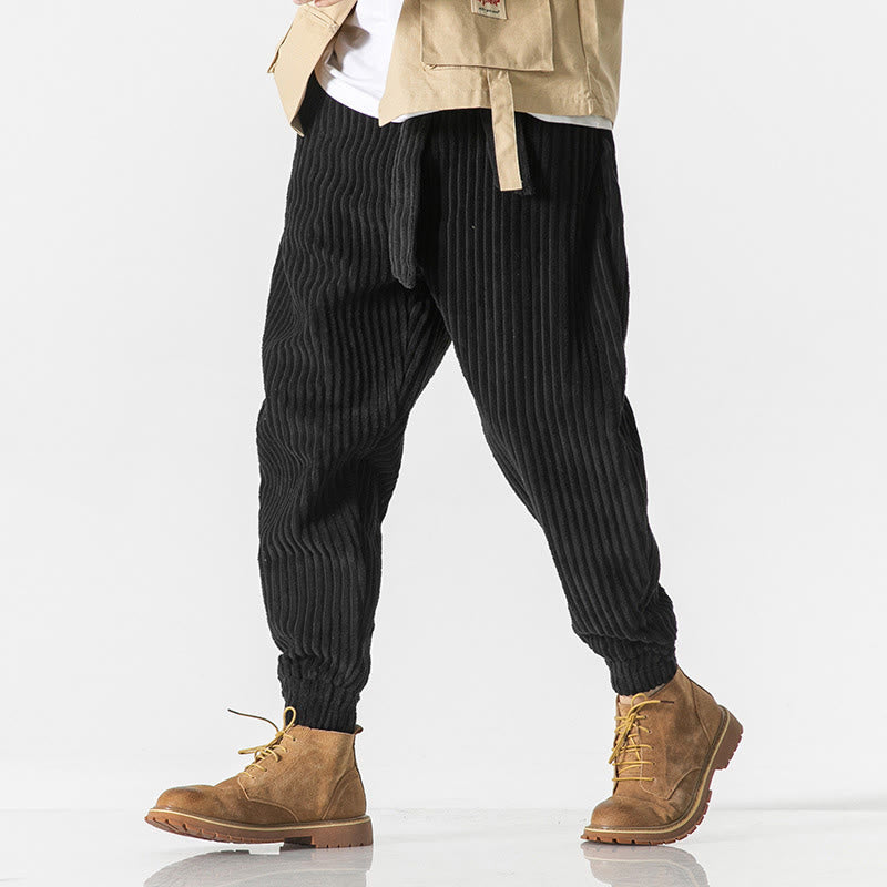 Buddha Stones Winter Cordhose für Herren, einfarbig, knöchellang, mit Taschen - image 17