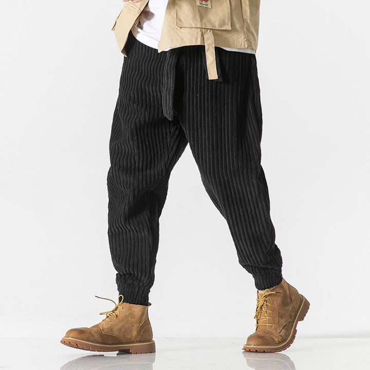Buddha Stones Winter Cordhose für Herren, einfarbig, knöchellang, mit Taschen - image 17