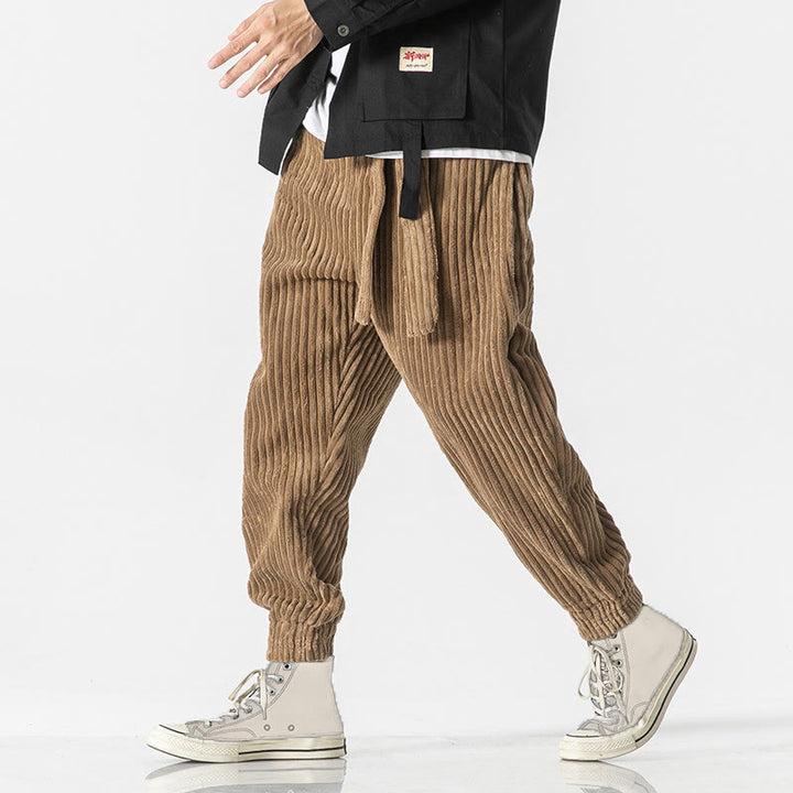 Buddha Stones Winter Cordhose für Herren, einfarbig, knöchellang, mit Taschen - image 30