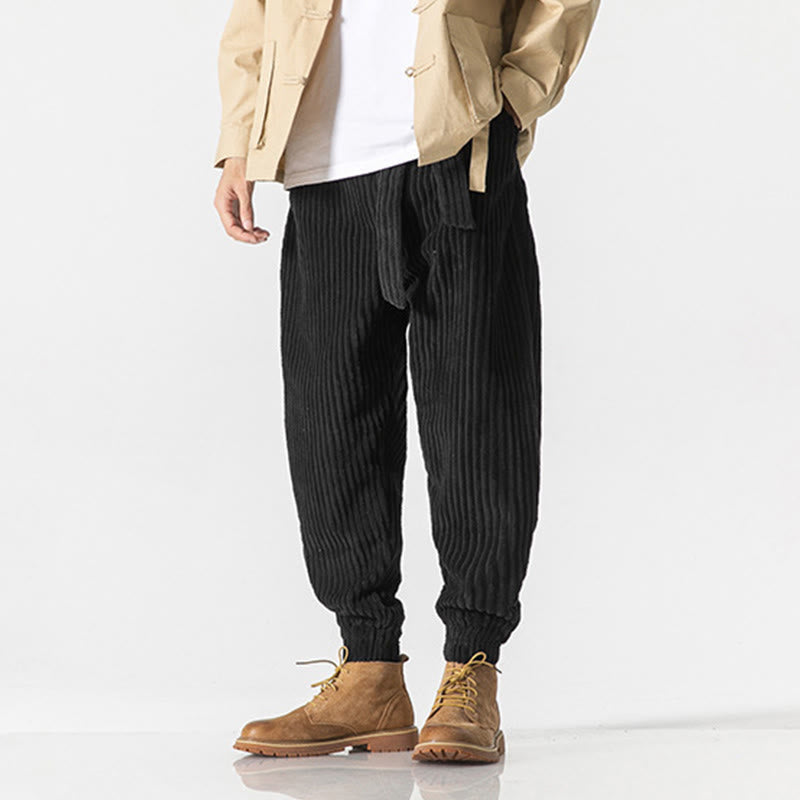 Buddha Stones Winter Cordhose für Herren, einfarbig, knöchellang, mit Taschen - image 20