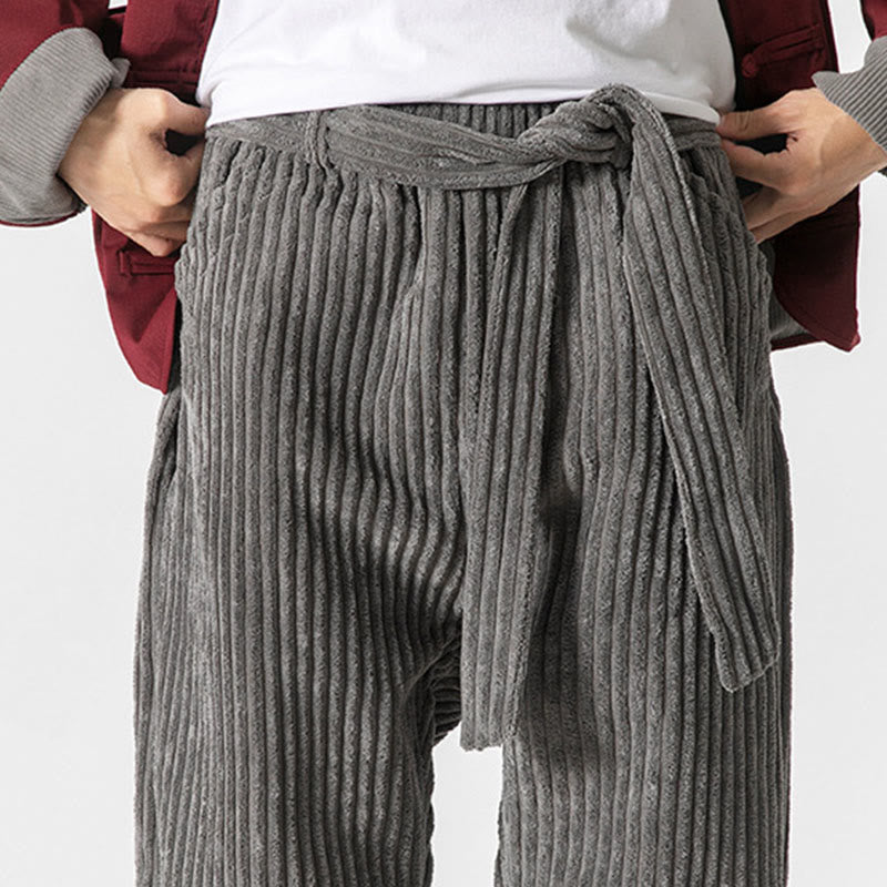 Buddha Stones Winter Cordhose für Herren, einfarbig, knöchellang, mit Taschen - image 12