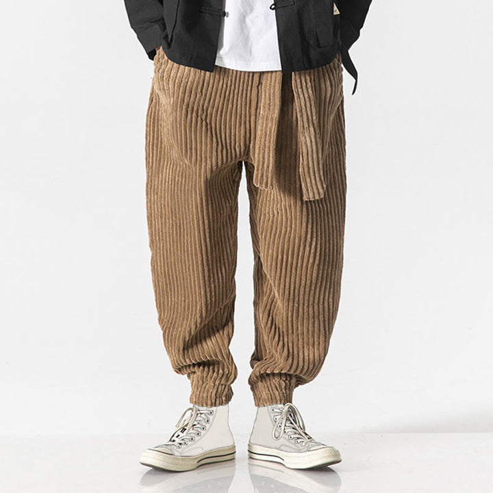 Buddha Stones Winter Cordhose für Herren, einfarbig, knöchellang, mit Taschen - image 31