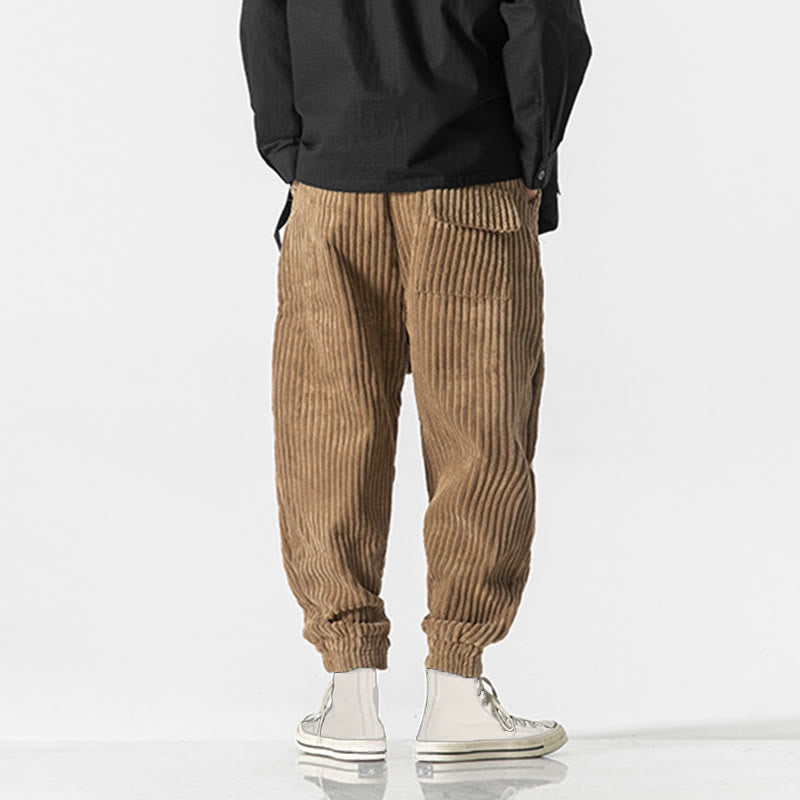 Buddha Stones Winter Cordhose für Herren, einfarbig, knöchellang, mit Taschen - image 29