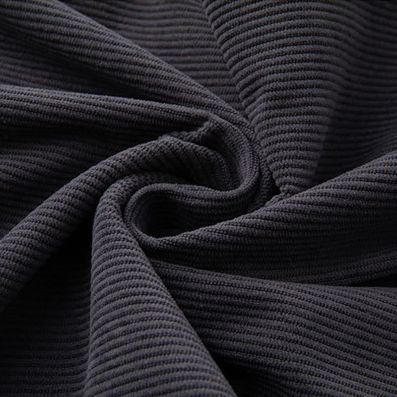 Buddha Stones Winter Herren Cordhose mit Kordelzug, schlichtem elastischem Bund und Taschen - image 4