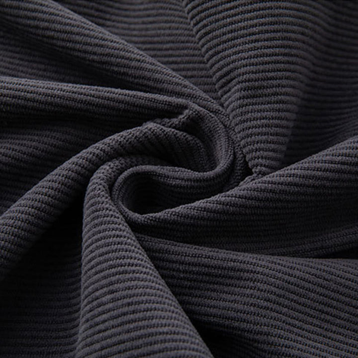 Buddha Stones Winter Herren Cordhose mit Kordelzug, schlichtem elastischem Bund und Taschen - image 4