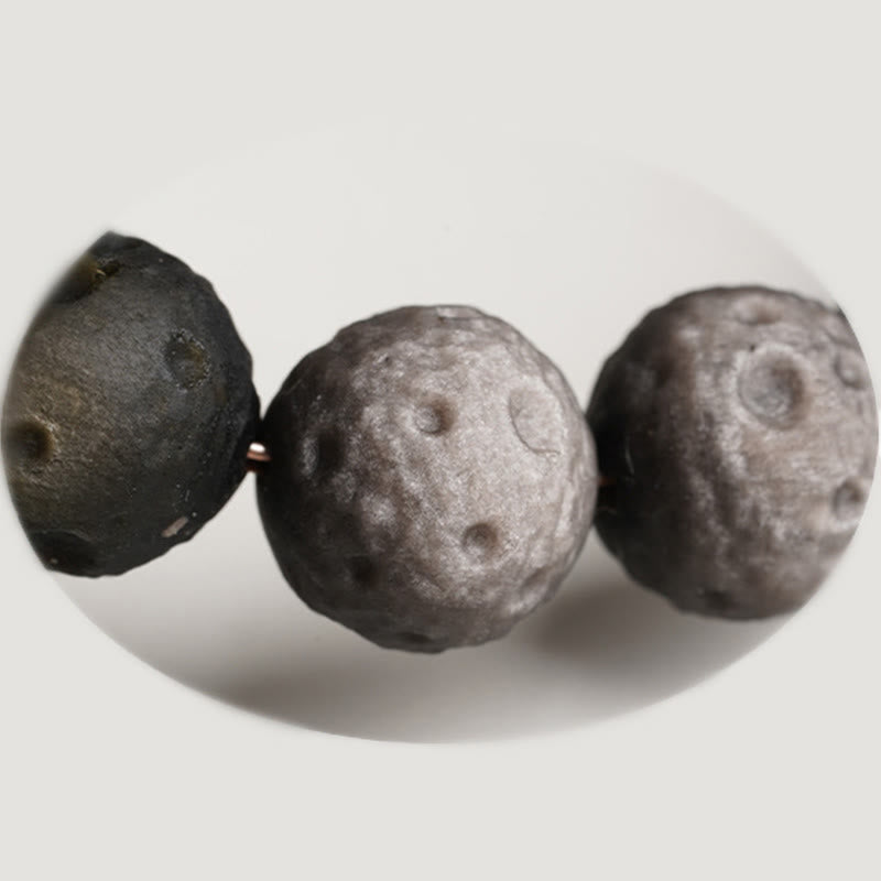 Buddha Stones, natürliches Obsidian mit Silber- und Goldglanz, runde Obsidianperlen, Schutzarmband - image 2