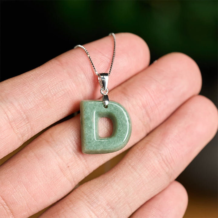 Buddha Stones aus natürlichem AZ-Jade mit Buchstabenanhänger, 925er Sterlingsilber, Wohlstandskette - image 26