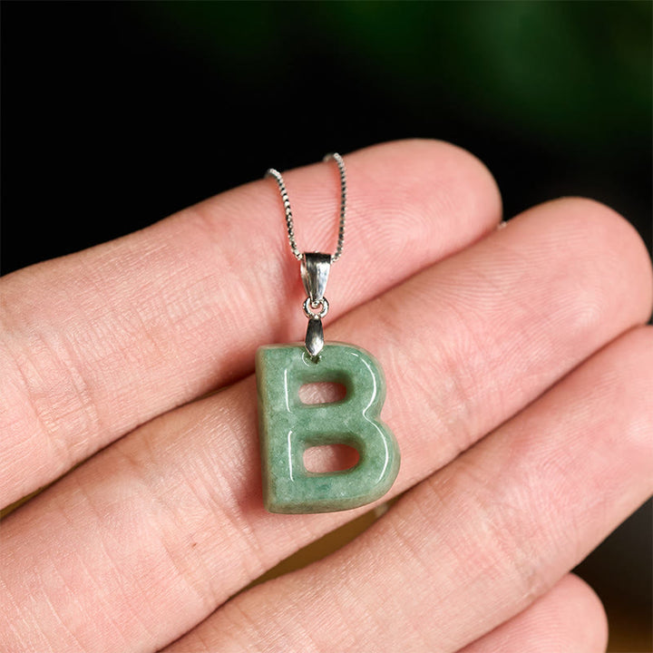 Buddha Stones aus natürlichem AZ-Jade mit Buchstabenanhänger, 925er Sterlingsilber, Wohlstandskette - image 14