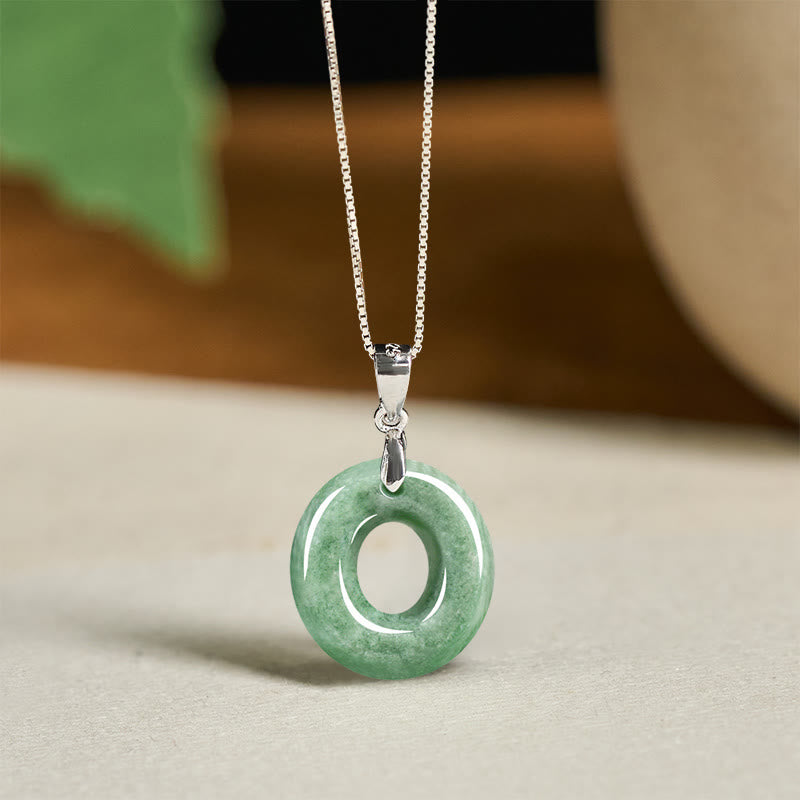 Buddha Stones aus natürlichem AZ-Jade mit Buchstabenanhänger, 925er Sterlingsilber, Wohlstandskette - O - image 38