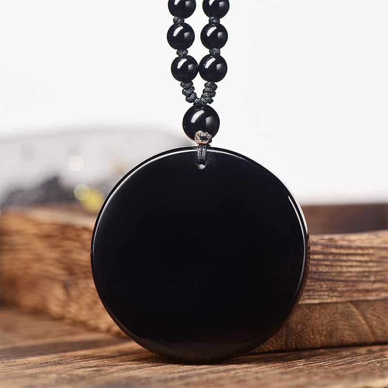 Buddha Stones Drachen-Halskette aus schwarzem Obsidian – Anhänger für Transformation und Erfüllung - image 3
