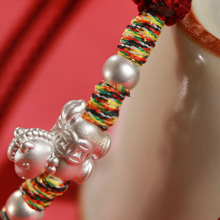 Buddha Stones, 999er Sterlingsilber, Jahr des Pferdes, Freiheit, handgefertigtes Armband - image 14