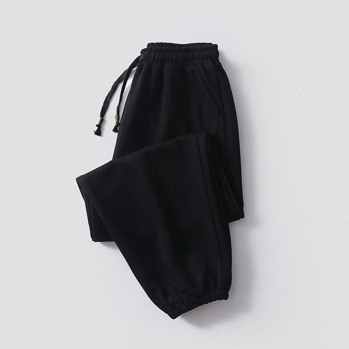 Buddha Stones Herbst/Winter Herren-Haremshose aus Baumwolle mit Taschen, einfarbig, Kordelzug, normal geschnitten, fleecegefüttert, elastischer Bund - Schwarz (Fleecegefütterte Version) - US/ UK/AU54, EU64 (9XL) - image 12