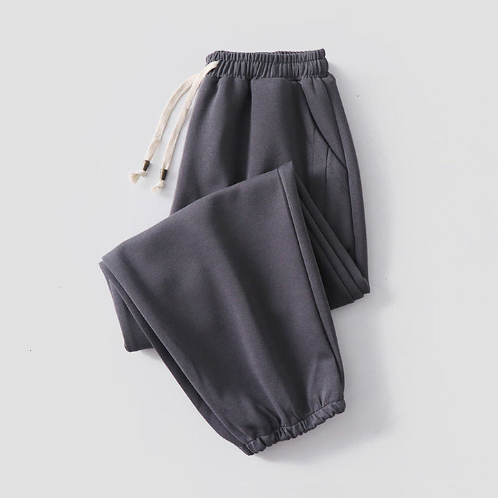 Buddha Stones Herbst/Winter Herren-Haremshose aus Baumwolle mit Taschen, einfarbig, Kordelzug, normal geschnitten, fleecegefüttert, elastischer Bund - Dunkelgrau (Fleecegefütterte Version) - US/ UK/AU54, EU64 (9XL) - image 11