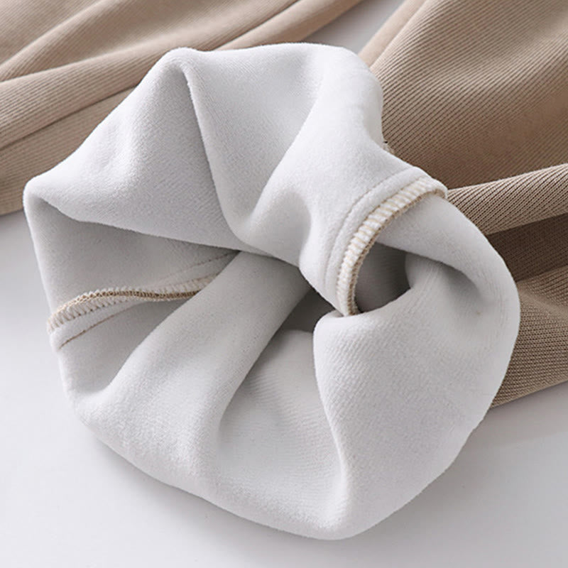 Buddha Stones Herbst/Winter Herren-Haremshose aus Baumwolle mit Taschen, einfarbig, Kordelzug, normal geschnitten, fleecegefüttert, elastischer Bund - image 15