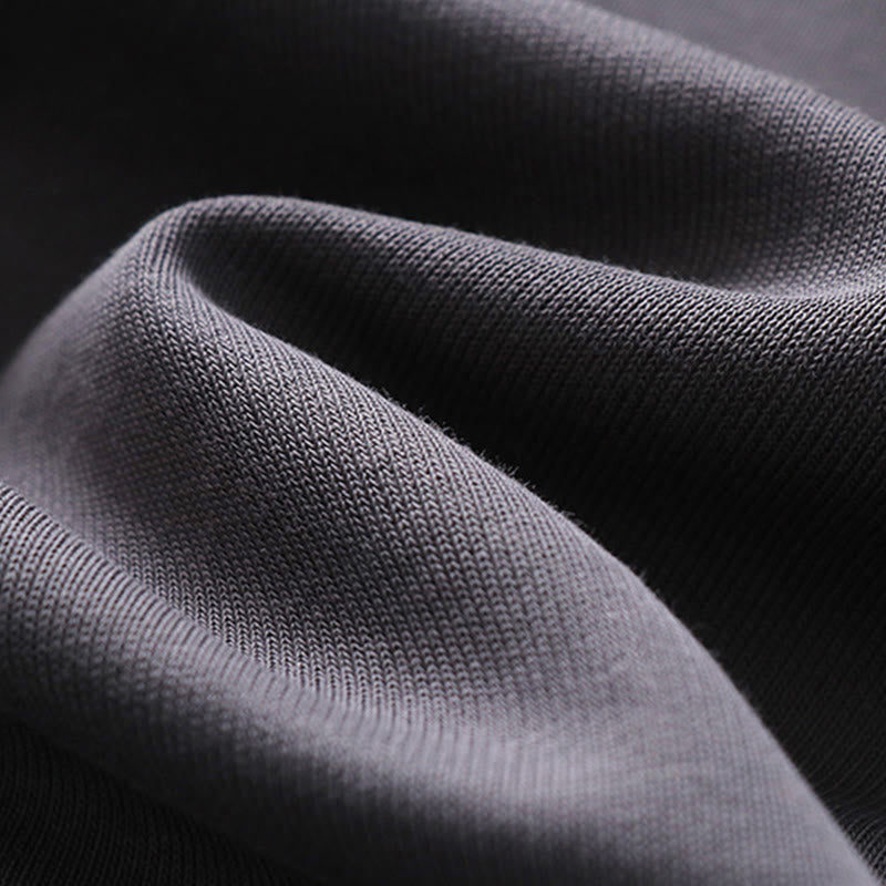 Buddha Stones Herbst/Winter Herren-Haremshose aus Baumwolle mit Taschen, einfarbig, Kordelzug, normal geschnitten, fleecegefüttert, elastischer Bund - image 7