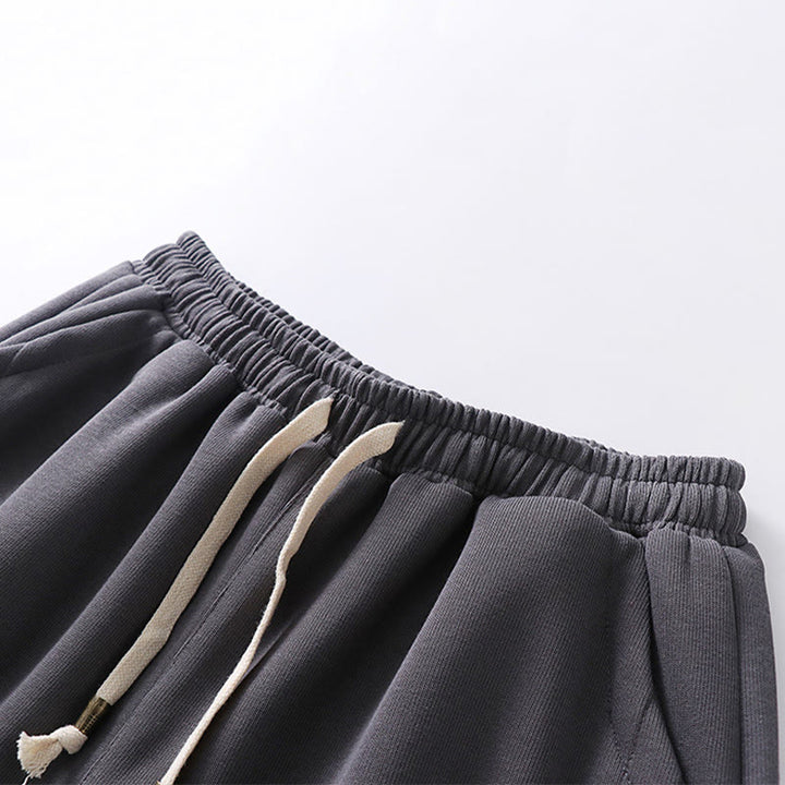 Buddha Stones Herbst/Winter Herren-Haremshose aus Baumwolle mit Taschen, einfarbig, Kordelzug, normal geschnitten, fleecegefüttert, elastischer Bund - image 2