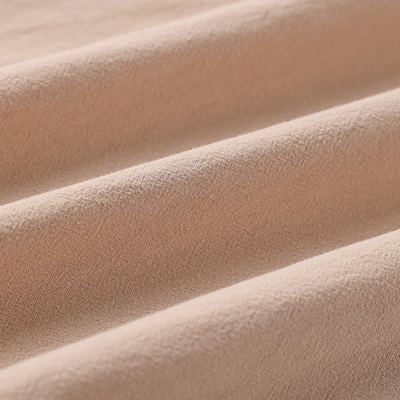 Buddha Stones Frühling Herbst Einfarbig Langärmeliger, mittellanger Kimono mit offener Vorderseite für Herren - image 7