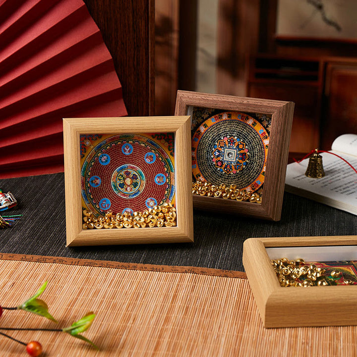 Buddha Stones, tibetische Om Mani Padme Hum, goldener Barren, Thangka-Fotorahmen, Ornament, Heimdekoration - image 10