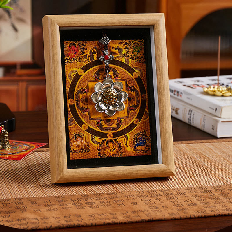 Buddha Stones, Lotus-Goldbarren, Thangka-Fotorahmen, Ornament, Heimdekoration - image 3