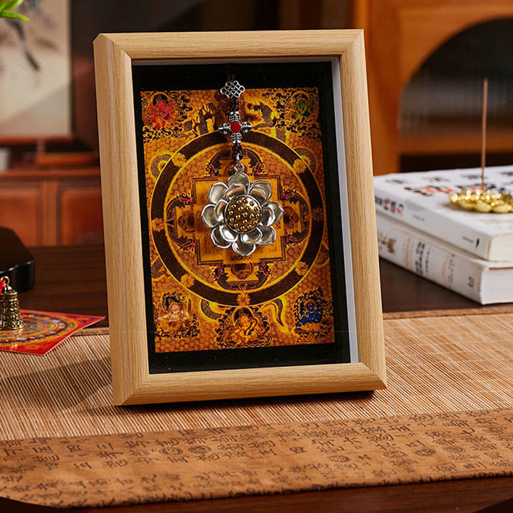 Buddha Stones, Lotus-Goldbarren, Thangka-Fotorahmen, Ornament, Heimdekoration - image 3