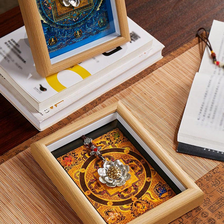 Buddha Stones, Lotus-Goldbarren, Thangka-Fotorahmen, Ornament, Heimdekoration - image 9