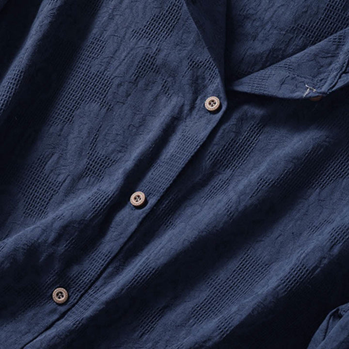 Buddha Stones Herbst-Jacquard-Hoodie mit Knöpfen, langärmelig, aus Baumwolle, Damen - image 4