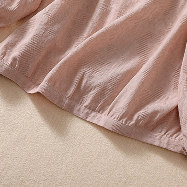 Buddha Stones Herbst-Jacquard-Hoodie mit Knöpfen, langärmelig, aus Baumwolle, Damen - image 15