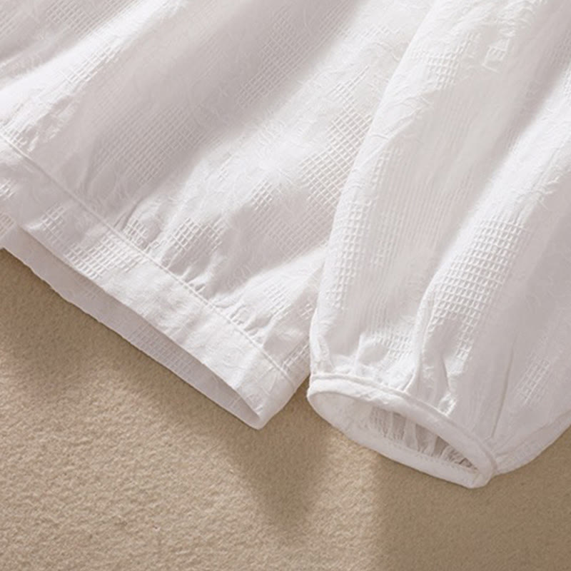 Buddha Stones Herbst-Jacquard-Hoodie mit Knöpfen, langärmelig, aus Baumwolle, Damen - image 27