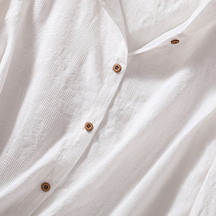 Buddha Stones Herbst-Jacquard-Hoodie mit Knöpfen, langärmelig, aus Baumwolle, Damen - image 23