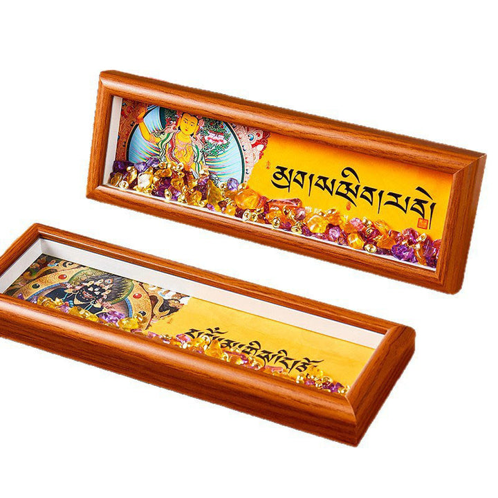 Buddha Stones, Om Mani Padme Hum, Buddha, goldener Barren, Thangka, Fotorahmen, Ornament, Heimdekoration - image 13