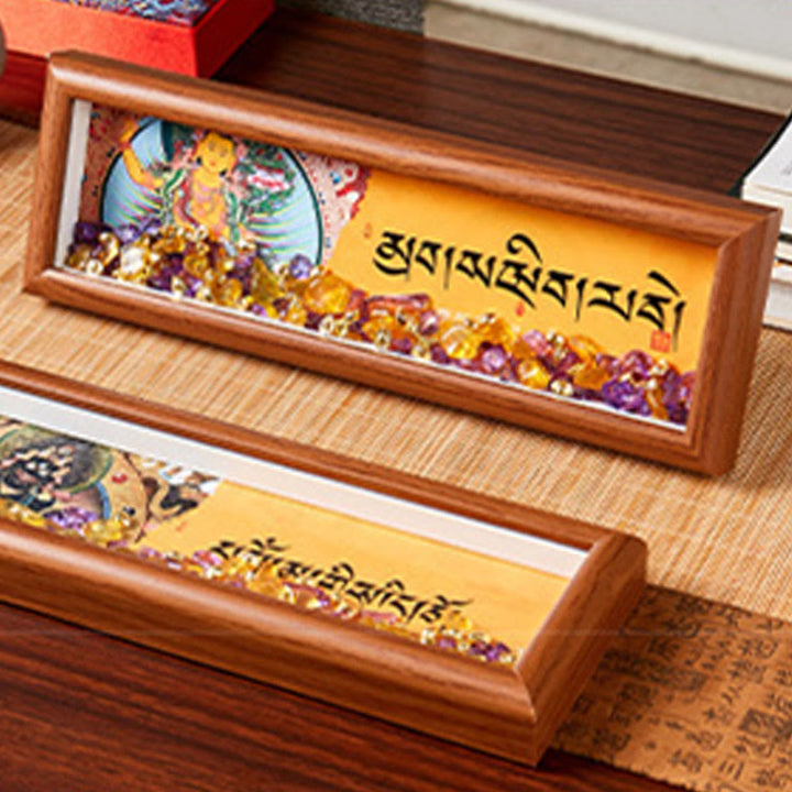 Buddha Stones, Om Mani Padme Hum, Buddha, goldener Barren, Thangka, Fotorahmen, Ornament, Heimdekoration - image 12