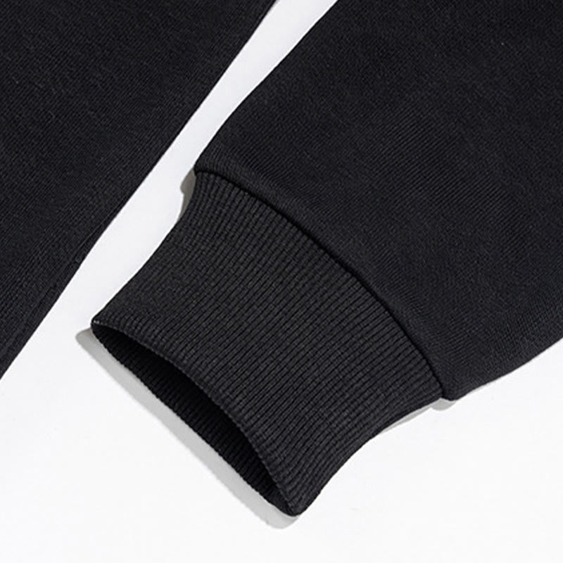 Buddha Stones Herbst Polo Kragen Knopf Herren Sweatshirt Baumwollpullover - image 10