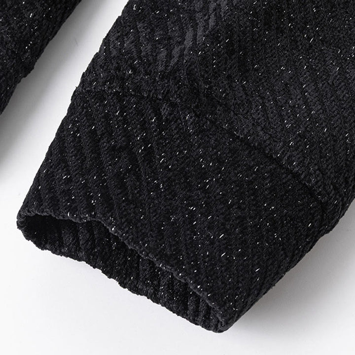 Buddha Stones Herbst-Sweatshirt mit Rundhalsausschnitt, Streifen und Knöpfen für Herren - image 9