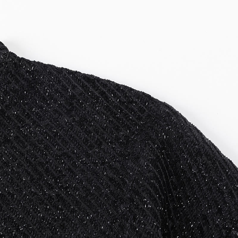 Buddha Stones Herbst-Sweatshirt mit Rundhalsausschnitt, Streifen und Knöpfen für Herren - image 6