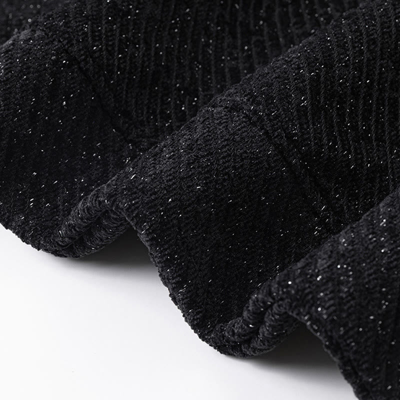 Buddha Stones Herbst-Sweatshirt mit Rundhalsausschnitt, Streifen und Knöpfen für Herren - image 8