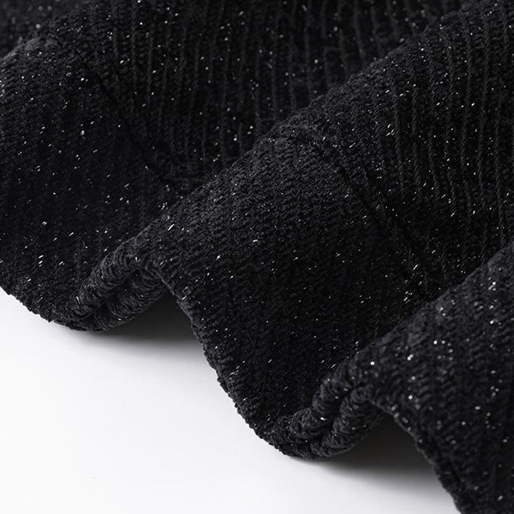 Buddha Stones Herbst-Sweatshirt mit Rundhalsausschnitt, Streifen und Knöpfen für Herren - image 8