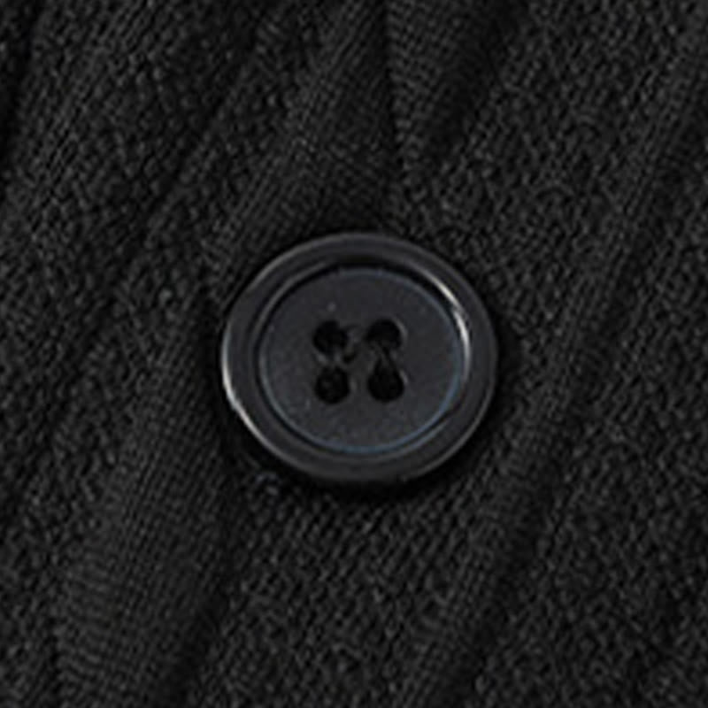 Buddha Stones ​​Herbst/Winter-Hoodie mit Knöpfen, gedrehtem Design und langen Ärmeln für Herren - image 11