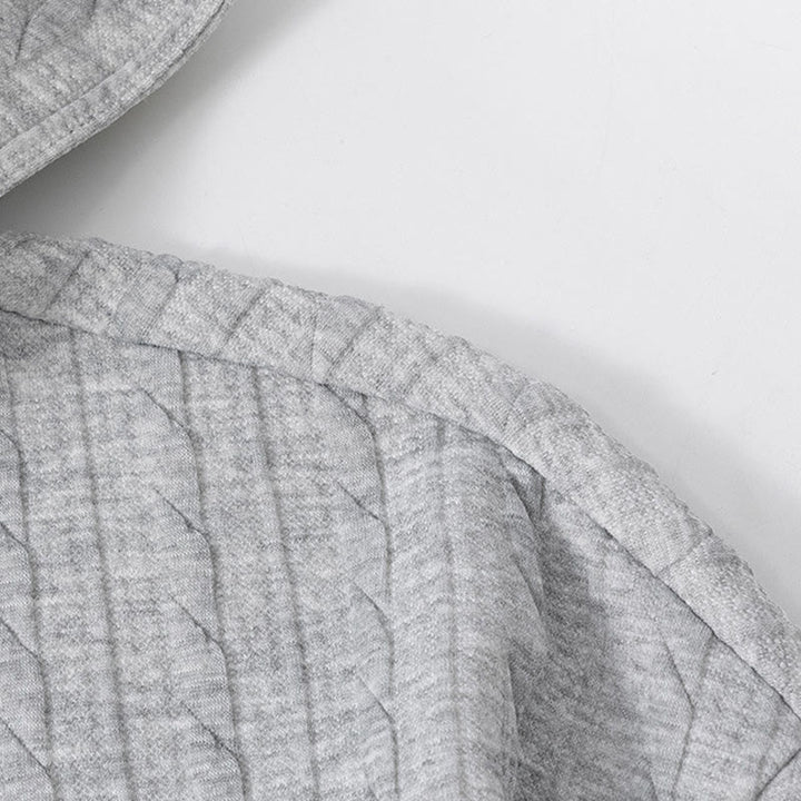 Buddha Stones ​​Herbst/Winter-Hoodie mit Knöpfen, gedrehtem Design und langen Ärmeln für Herren - image 3